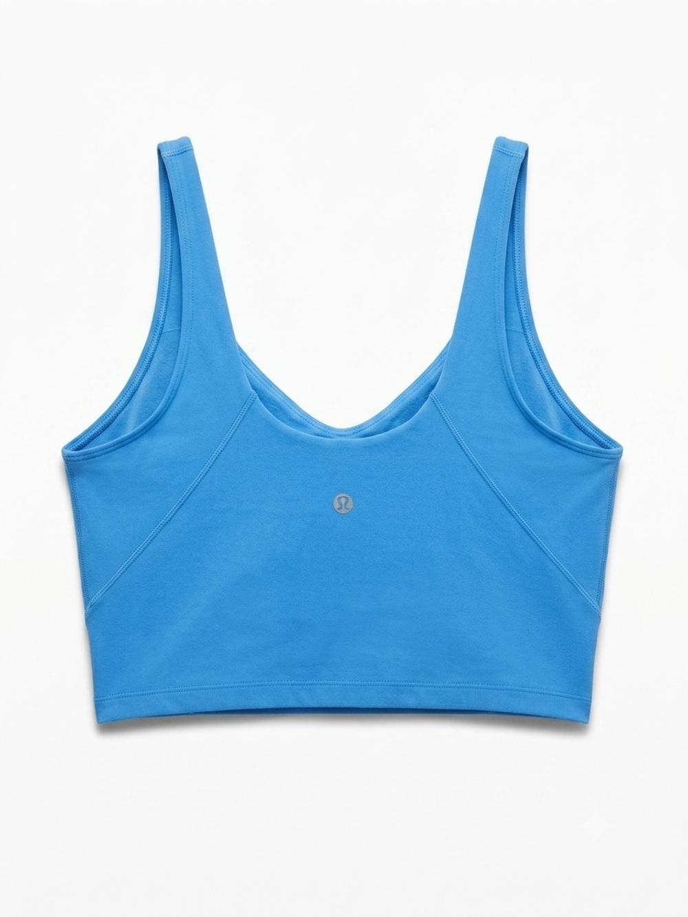 Lululemon Athletica Blue Align V-Neck Cropped Tank Top w/ Built-in Bra Size 14 - Picture 2 of 8